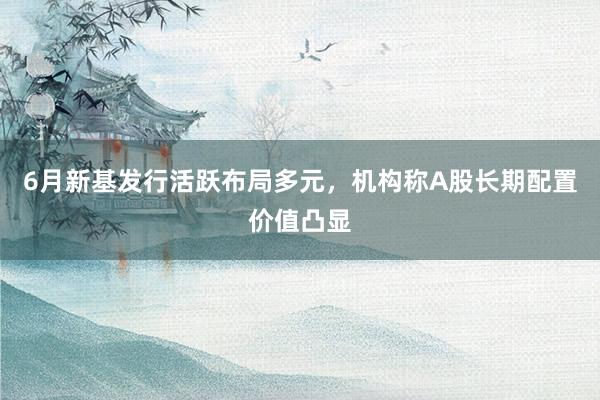 6月新基发行活跃布局多元，机构称A股长期配置价值凸显