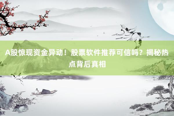 A股惊现资金异动！股票软件推荐可信吗？揭秘热点背后真相